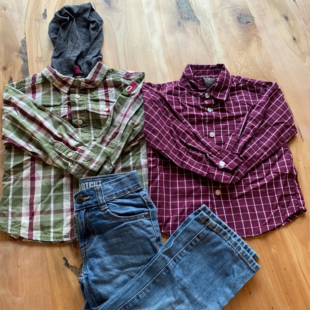 Boys 3 Piece Bundle Collars and Pants Size 3T